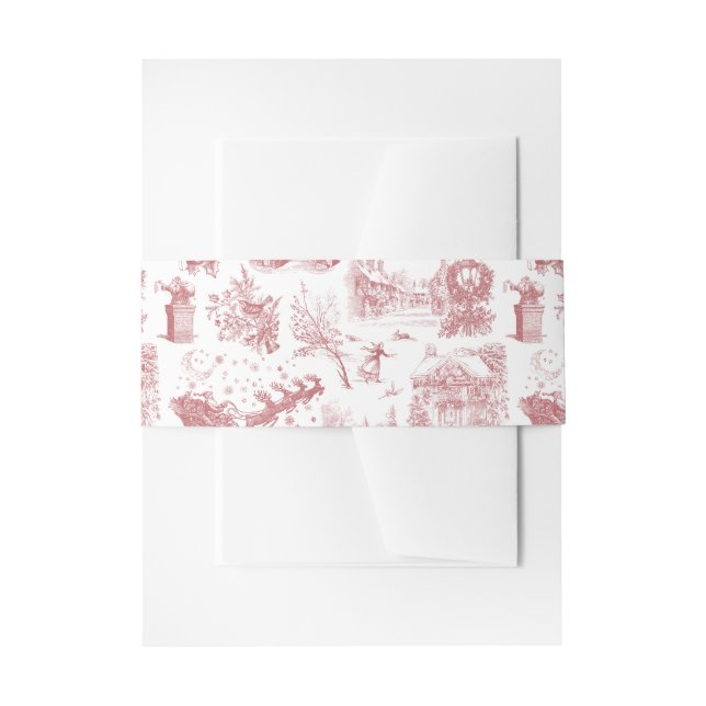 Christmas Party Chinoiserie Invitation Belly Band (Front Example)