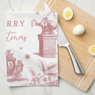 Christmas Party Chinoiserie Kitchen Towel