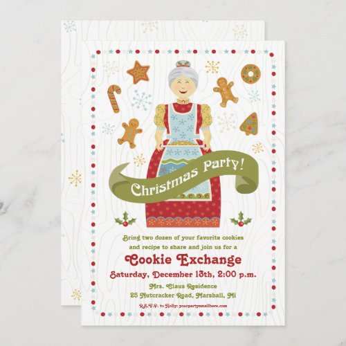 Christmas Party Cookie Exchange Invitation