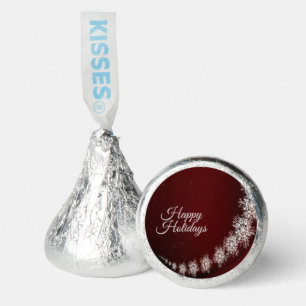 Christmas Party Crystal Snowflakes Red Rustic Hershey®'s Kisses®