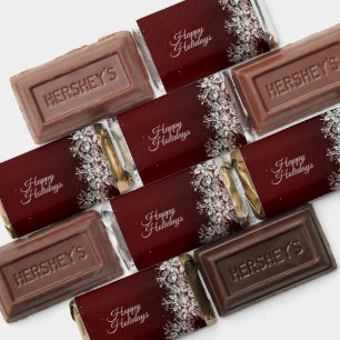 Christmas Party Crystal Snowflakes Red Rustic Hershey's Miniatures