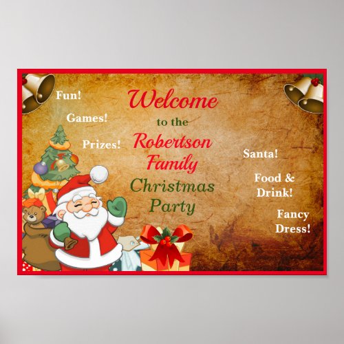 Christmas Party Decor Welcome Sign