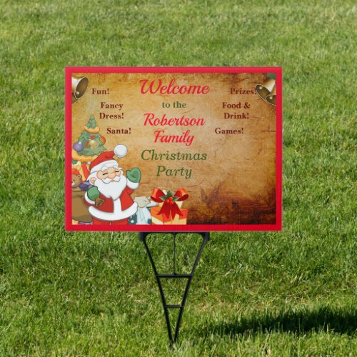Christmas Party Decor Welcome Sign