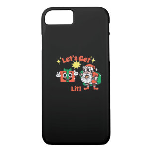 Christmas Party Design - Let's Get Lit Classic iPhone 8/7 Case