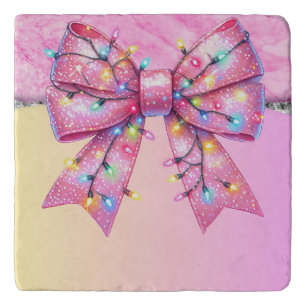 Christmas Party Drip Bling Festive Merry Xmas Ligh Trivet