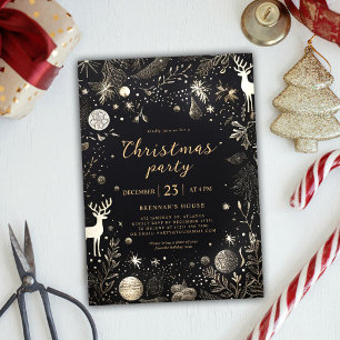 Christmas Party Elegant Festive Holiday Invitation