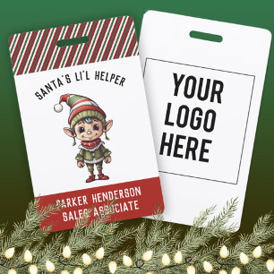 Christmas Party Elf Name Tag Badge