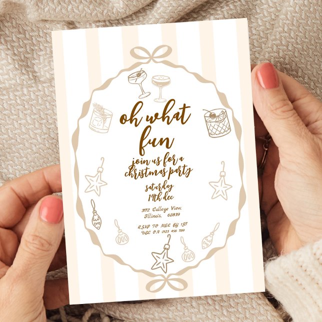 Christmas Party | Festive Cocktails and Ornaments Invitation (Creator Uploaded)