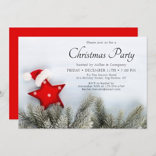 Christmas Party Festive Modern Corporate Holiday Invitation