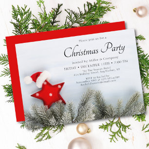 Christmas Party Festive Modern Corporate Holiday Invitation