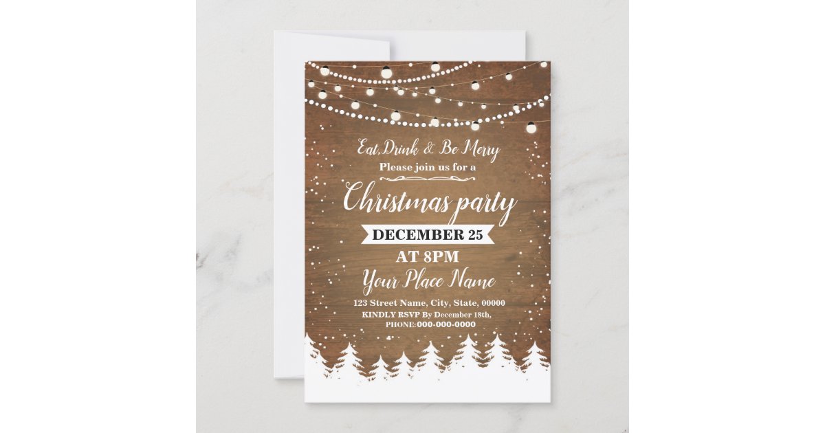 Christmas Party Flyer Invitation | Zazzle