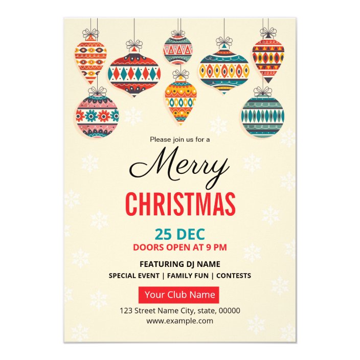 Christmas Party Flyer Invitation | Zazzle.com