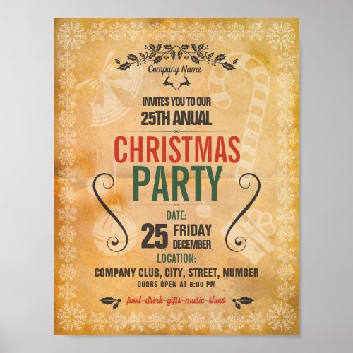 Christmas Party Flyer Poster