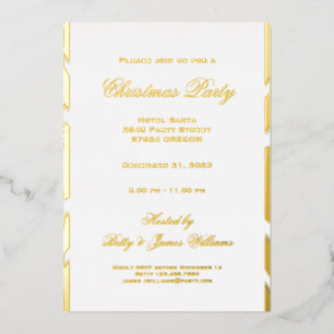 Christmas Party Foil Invitation