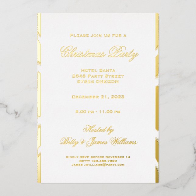 Christmas Party Foil Invitation (Front)