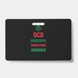 Christmas Party Funny Gift for Family - Ocd Obsess Badge