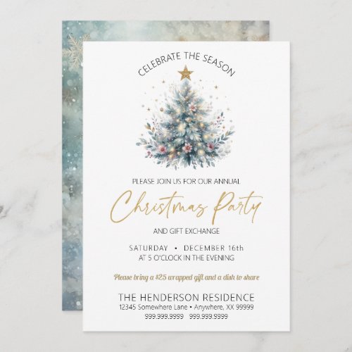 CHRISTMAS PARTY GIFT EXCHANGE INVITATION