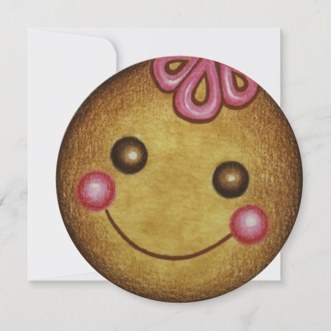 Christmas Party Gingerbread Cookie Invitations (Front)