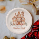 Christmas Party Gingerbread House Personalized Paper Plates<br><div class="desc">Christmas Party Gingerbread House personalized paper plates will set the tone for your holiday bash. Designed with a beautiful Gingerbread house on a snowy background. Matching items in our</div>