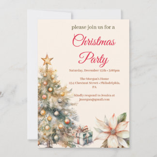 Christmas Party gingerbread Invitation