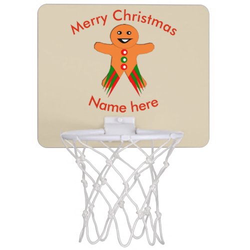Christmas Party Gingerbread Man Basketball Hoop