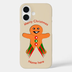 Christmas Party Gingerbread Man iPhone 16 Case