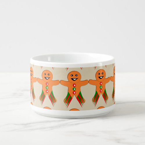 Christmas Party Gingerbread Man Chili Bowl