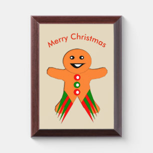 Christmas Party Gingerbread Man Custom Award Plaque