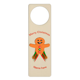 Christmas Party Gingerbread Man Door Hanger