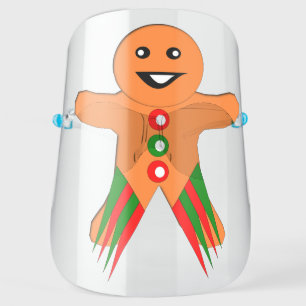 Christmas Party Gingerbread Man Face Shield