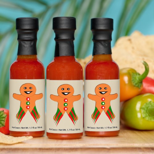 Christmas Party Gingerbread Man Hot Sauces