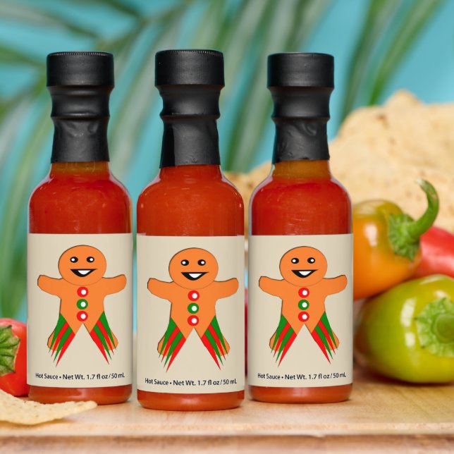Christmas Party Gingerbread Man Hot Sauces (Multi)