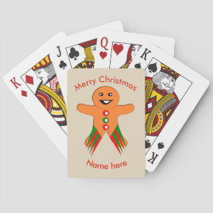 Christmas Party Gingerbread Man Playing cards