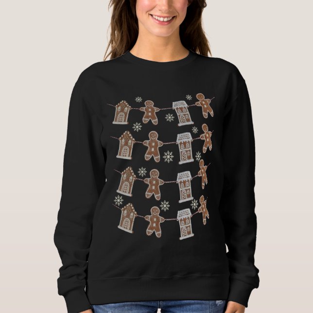 Christmas Party  Gingerbread People Gingerbread Ho Sweatshirt (Front)