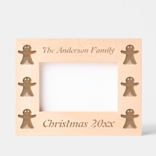 Christmas Party Gingerbread Woman Custom Engraved Frames
