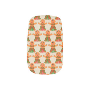 Christmas Party Gingerbread Woman Minx Nail Art