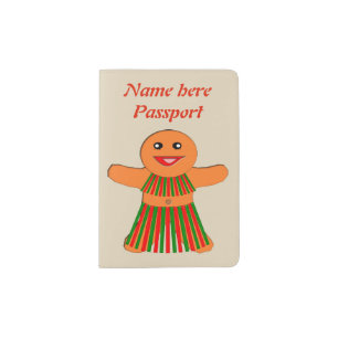 Christmas Party Gingerbread Woman Passport Holder