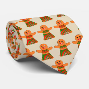 Christmas Party Gingerbread Woman Tie