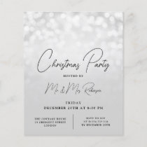 Christmas Party Glam Silver Lights Sparkle Invites