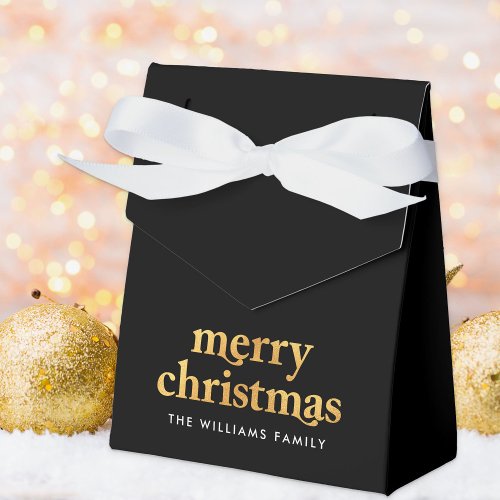 Christmas Party Gold  Black Elegant  Favor Boxes
