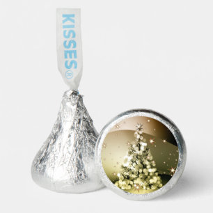 Christmas Party Golden Tree Shiny Sparkle Stars Hershey®'s Kisses®