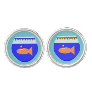 Christmas Party Goldfish Cufflinks