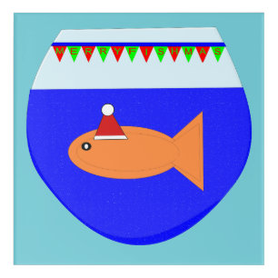 Christmas Party Goldfish Custom Acrylic Wall Art