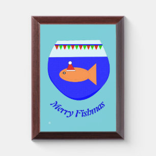 Christmas Party Goldfish Custom Award Plaque