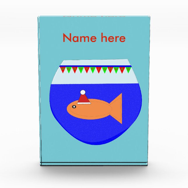 Christmas Party Goldfish Custom Decoration Acrylic Award (Front)