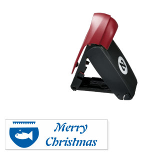 Christmas Party Goldfish Custom Ink Stamp