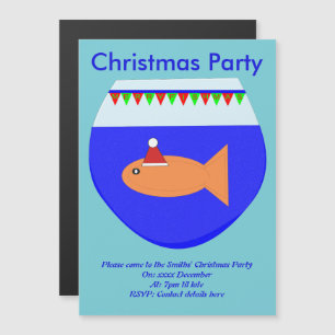 Christmas Party Goldfish Custom Invites