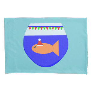 Christmas Party Goldfish Custom Pillowcase
