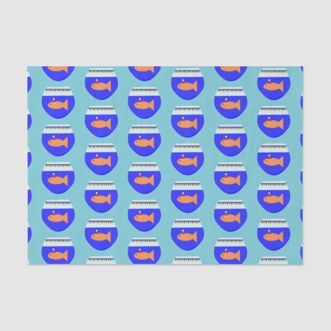 Christmas Party Goldfish Custom Tissue Paper (Front)