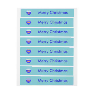 Christmas Party Goldfish Custom Wrap Around Address Label